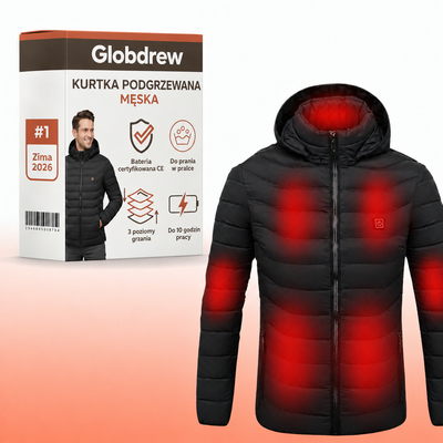 Kurtka podgrzewana męska Globdrew X – 3 strefy grzewcze, wiatroszczelna