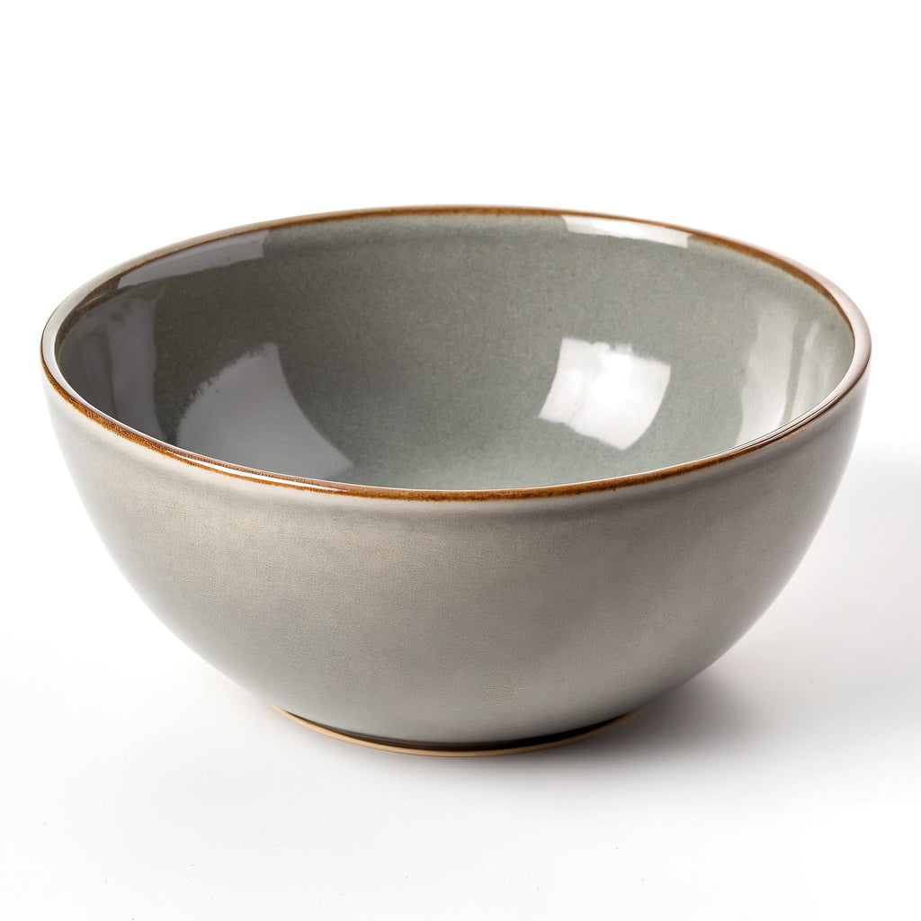 Miska ceramiczna szara — widok z przodu