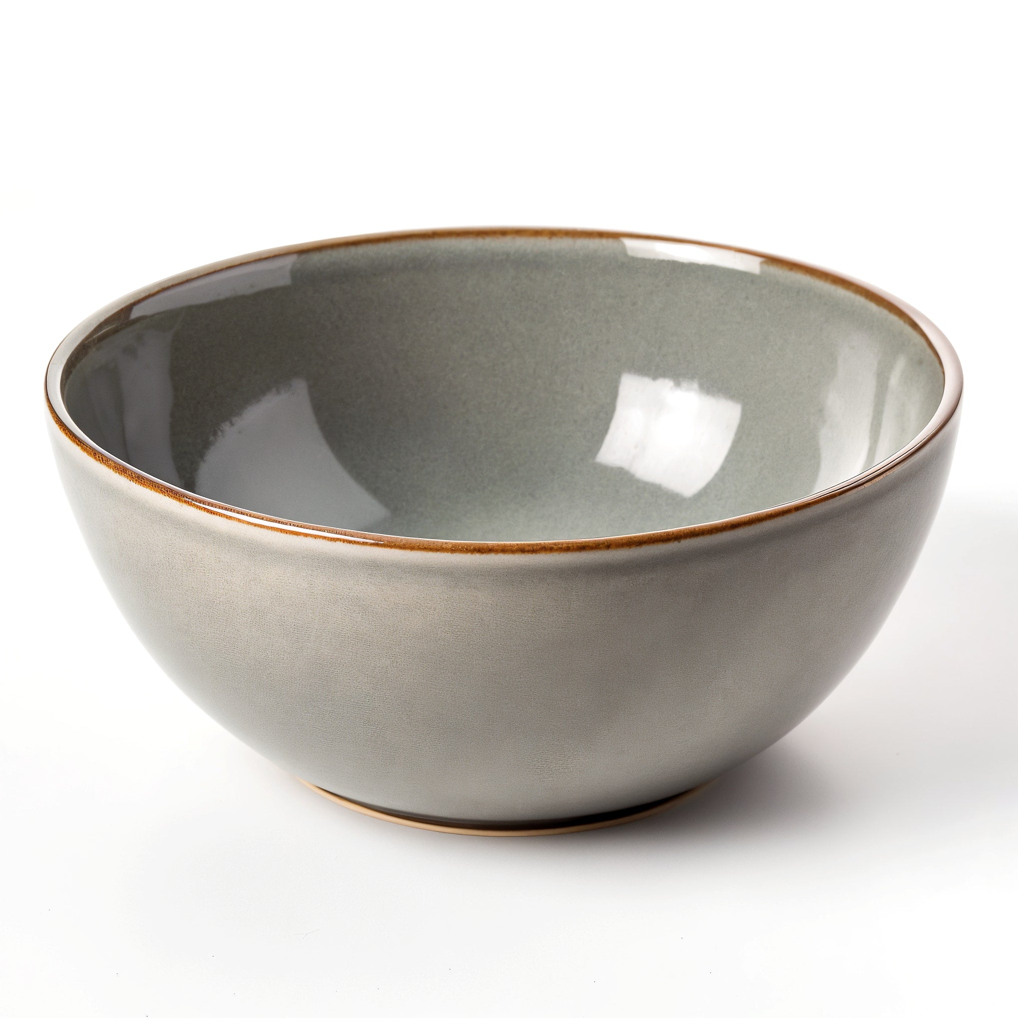 Miska ceramiczna szara — widok z przodu