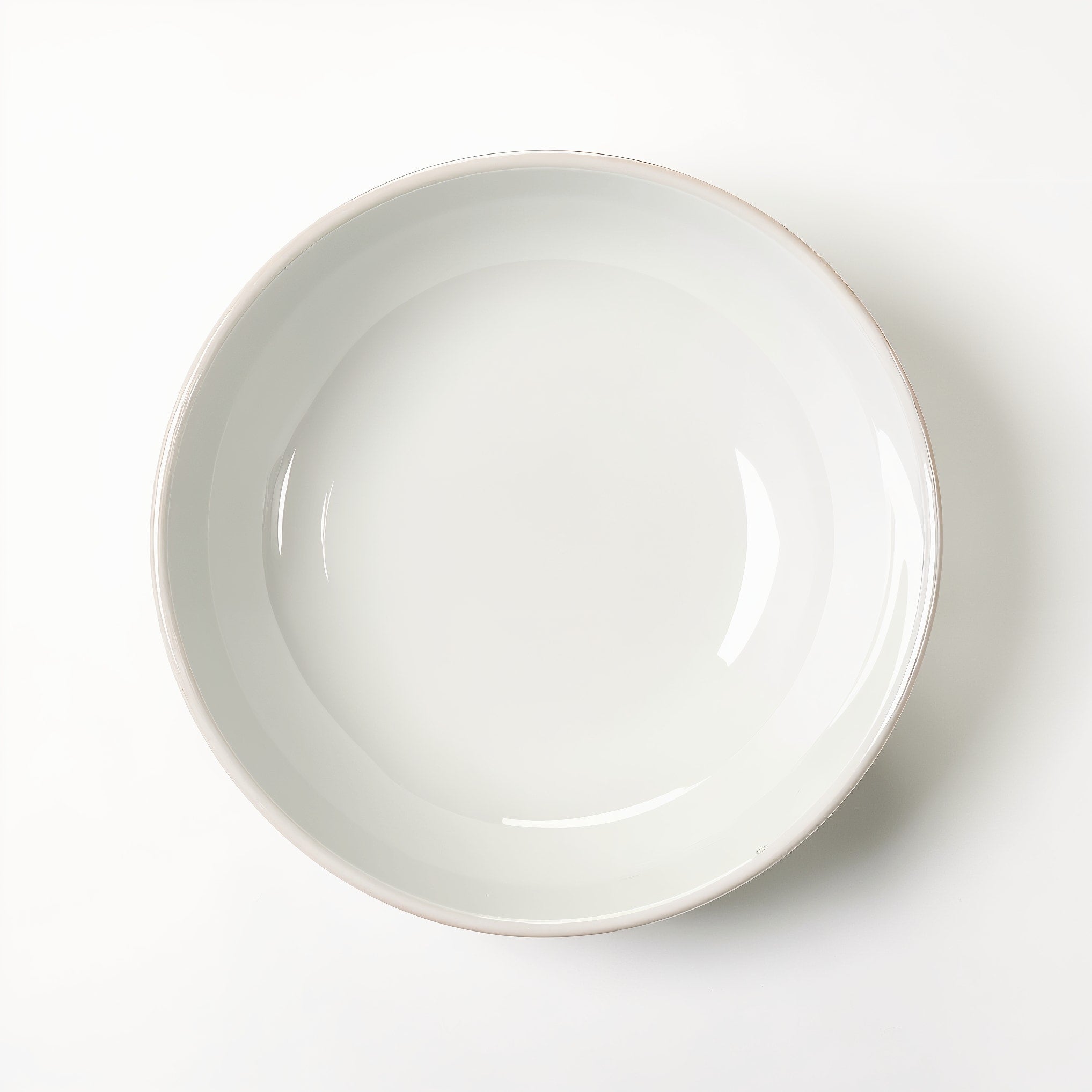 HAISENBERG miska ceramiczna biała błyszcząca — widok z boku pod kątem