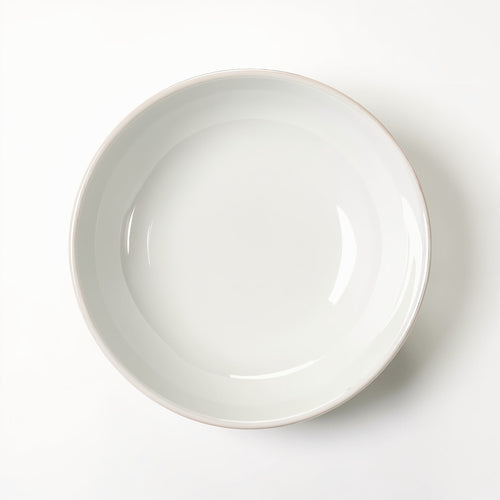 HAISENBERG miska ceramiczna biała błyszcząca — widok z boku pod kątem