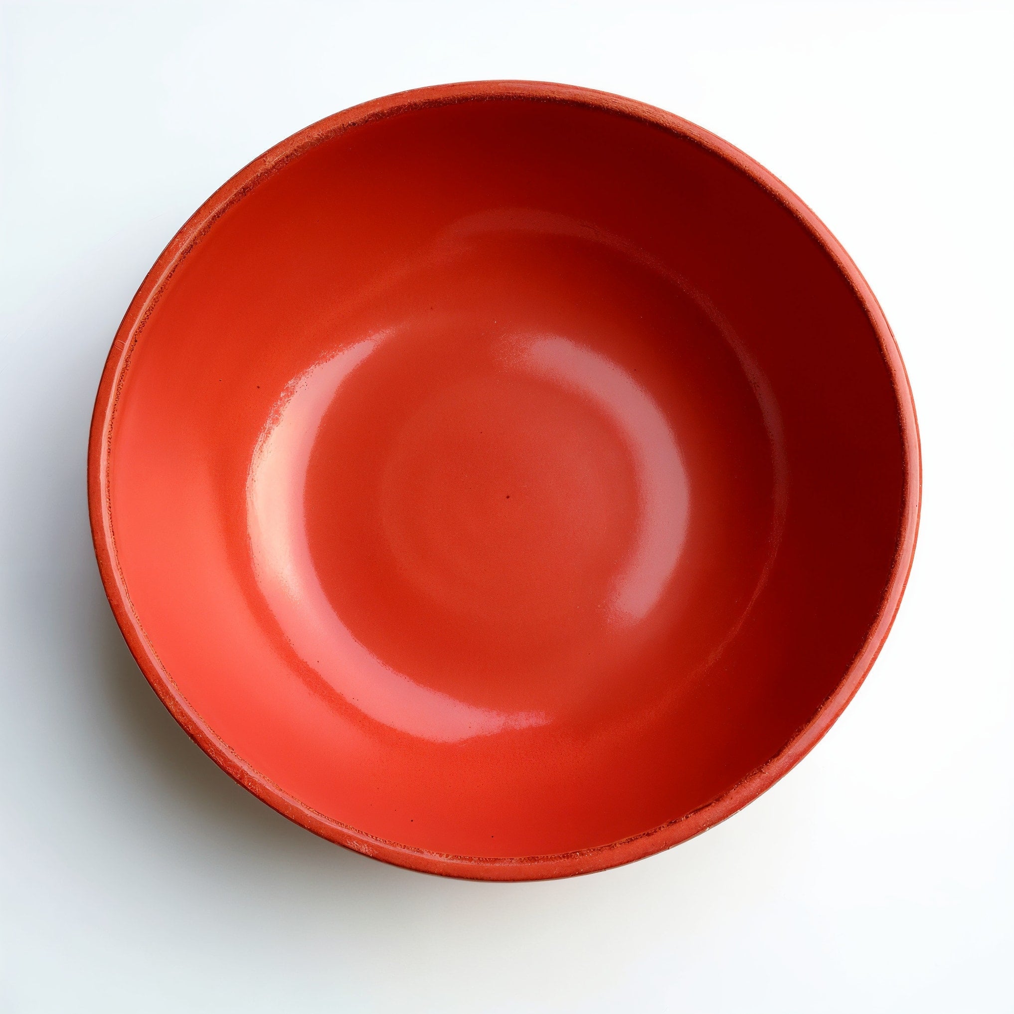 HAISENBERG miska ceramiczna czerwona matowa — widok z góry