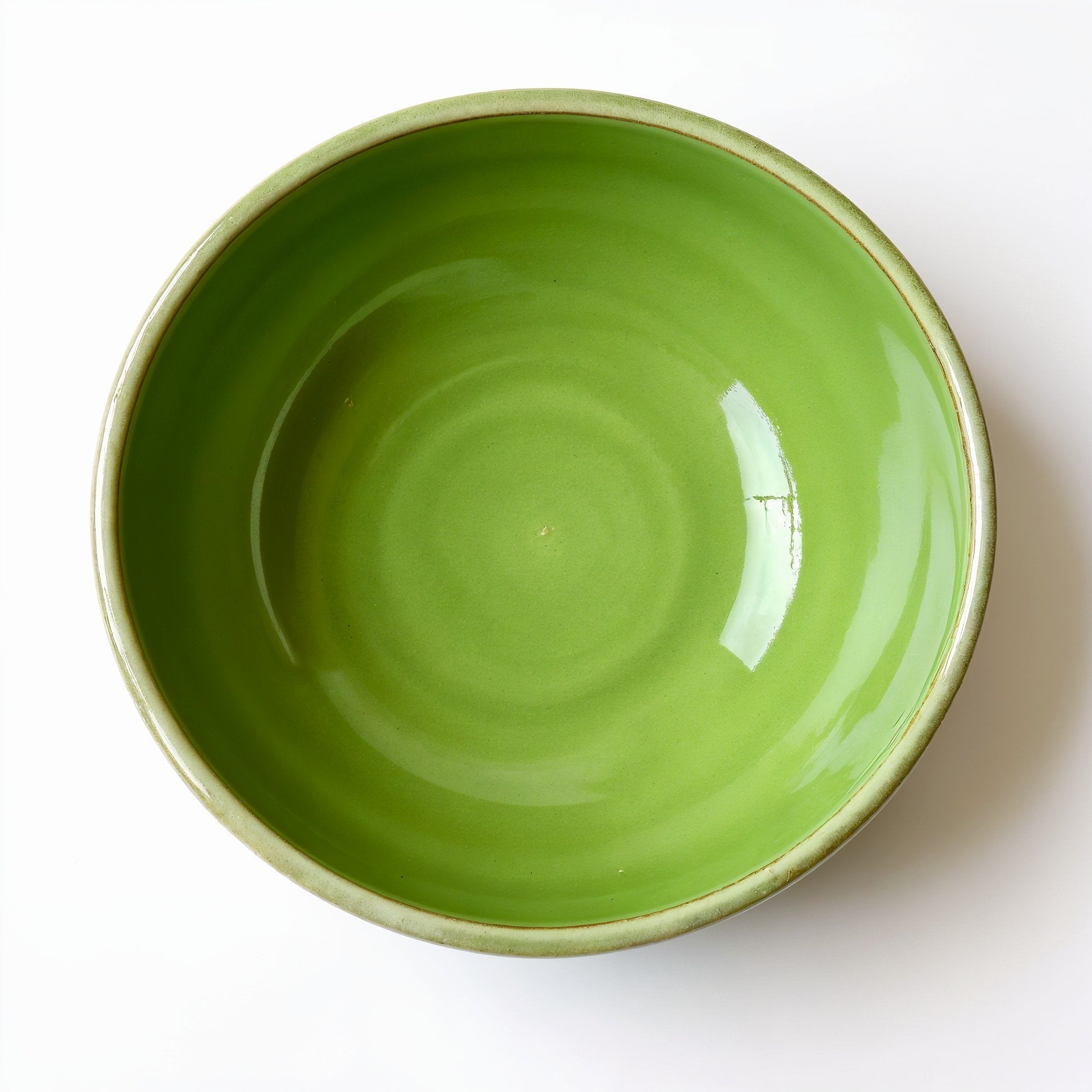 HAISENBERG miska ceramiczna zielona gładka — widok z góry