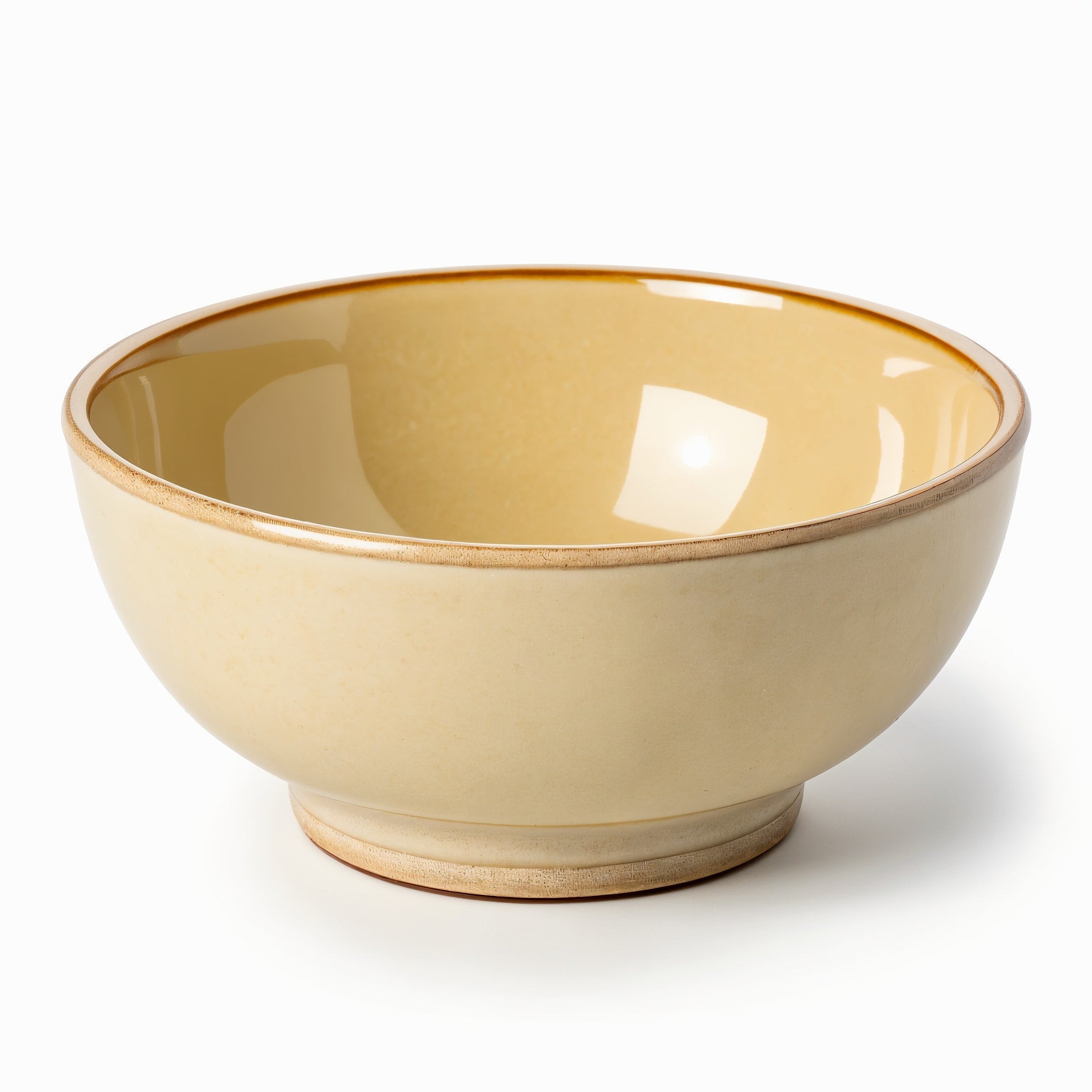 HAISENBERG miska ceramiczna jasnobeżowa — widok z boku