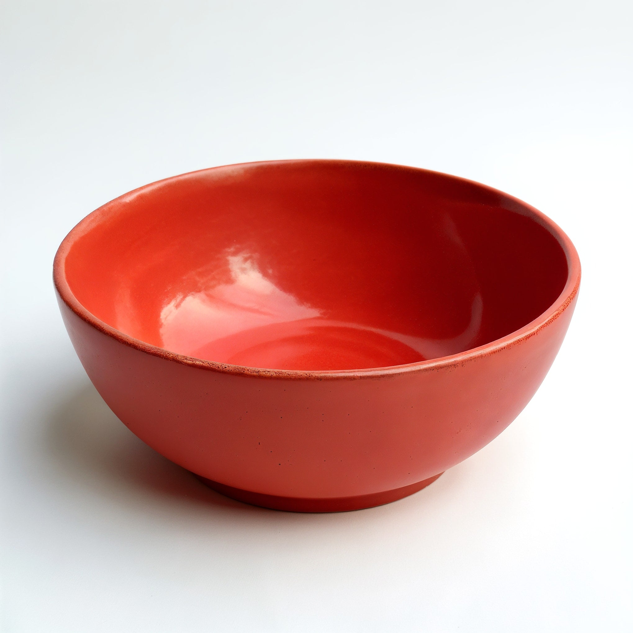 HAISENBERG miska ceramiczna czerwona matowa — widok z boku