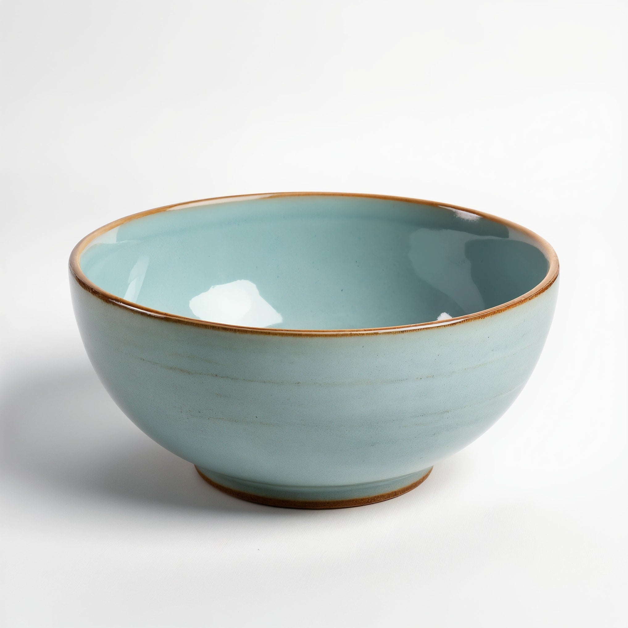 HAISENBERG miska ceramiczna niebieska półmatowa — widok z boku