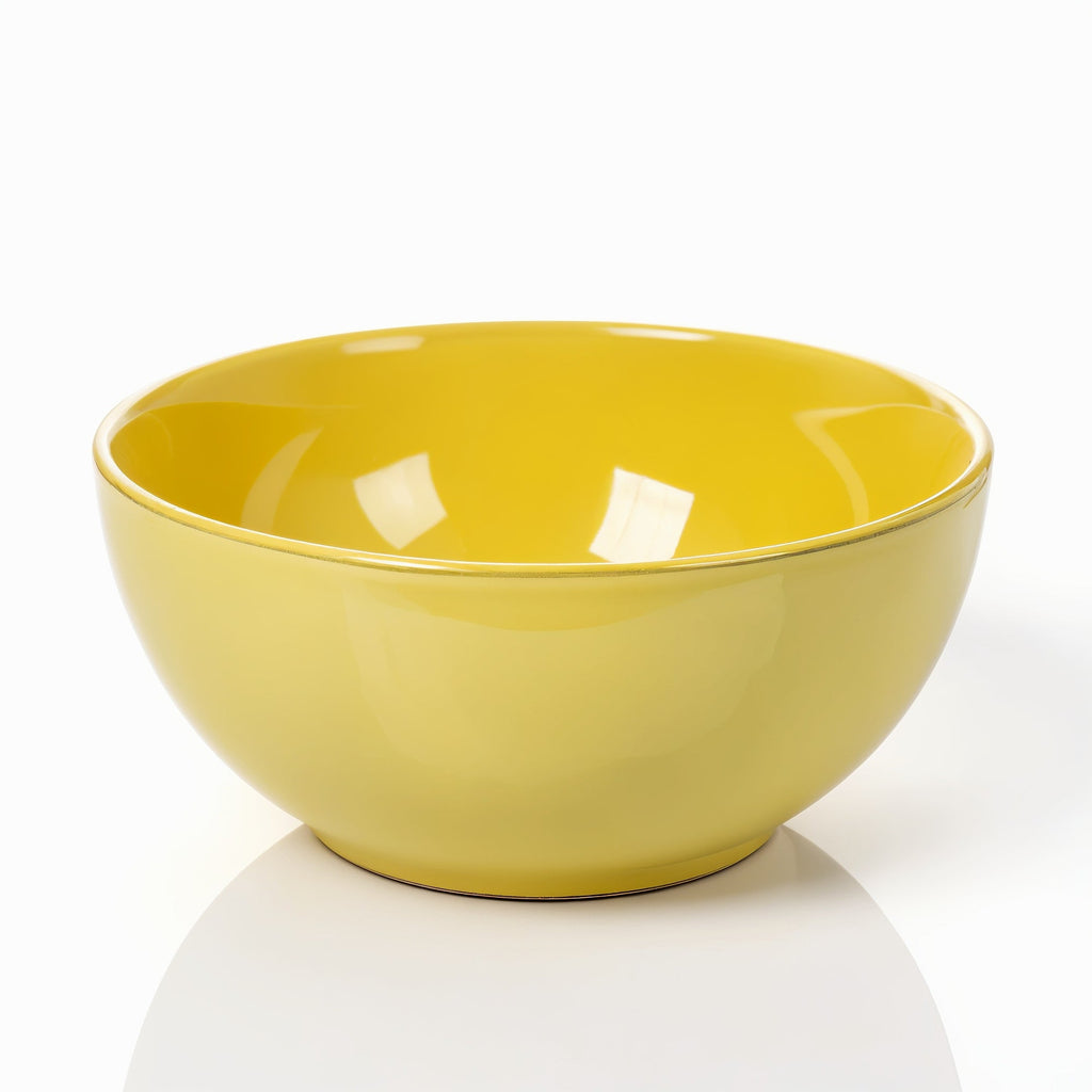 HAISENBERG miska ceramiczna żółta półmatowa — widok z boku