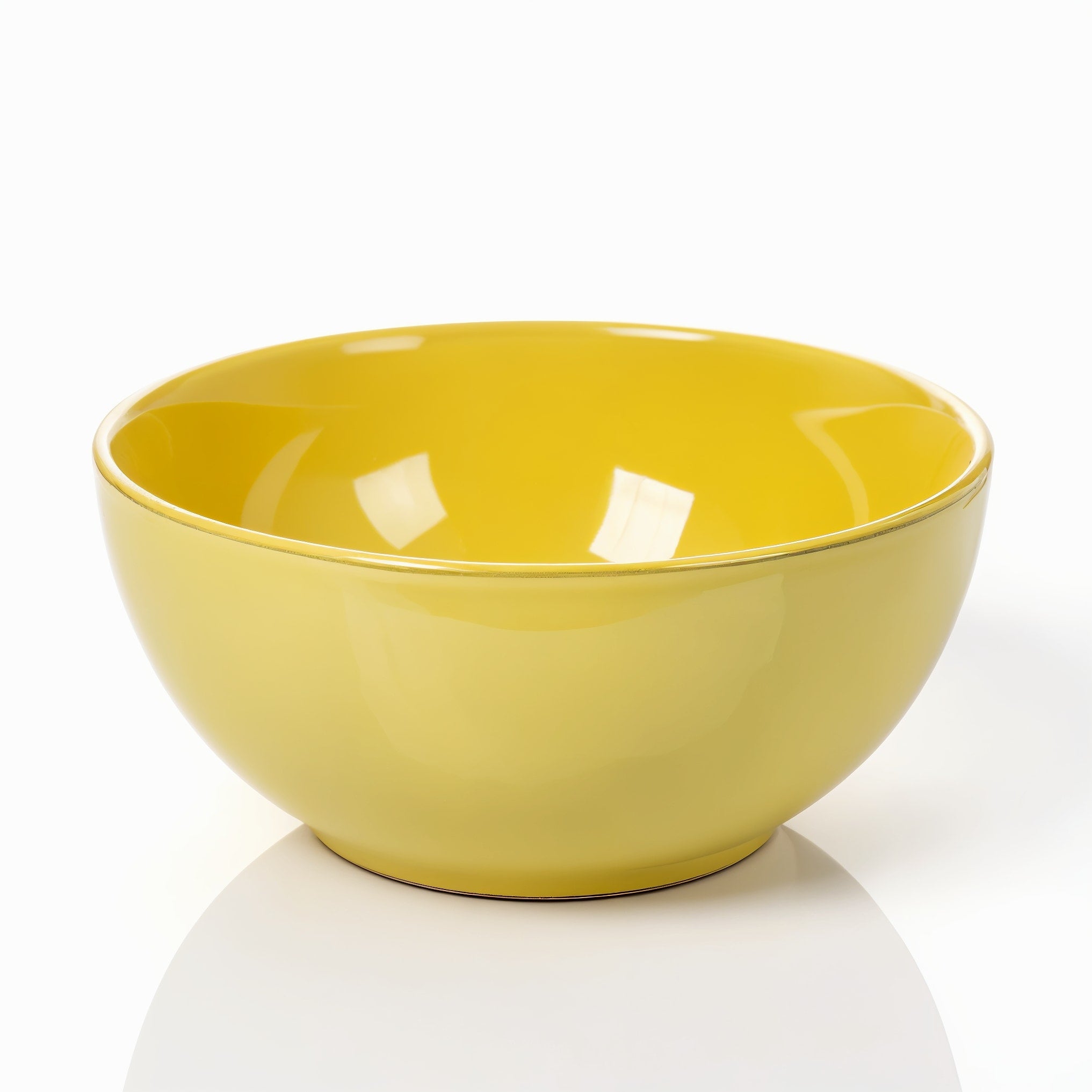 HAISENBERG miska ceramiczna żółta półmatowa — widok z boku