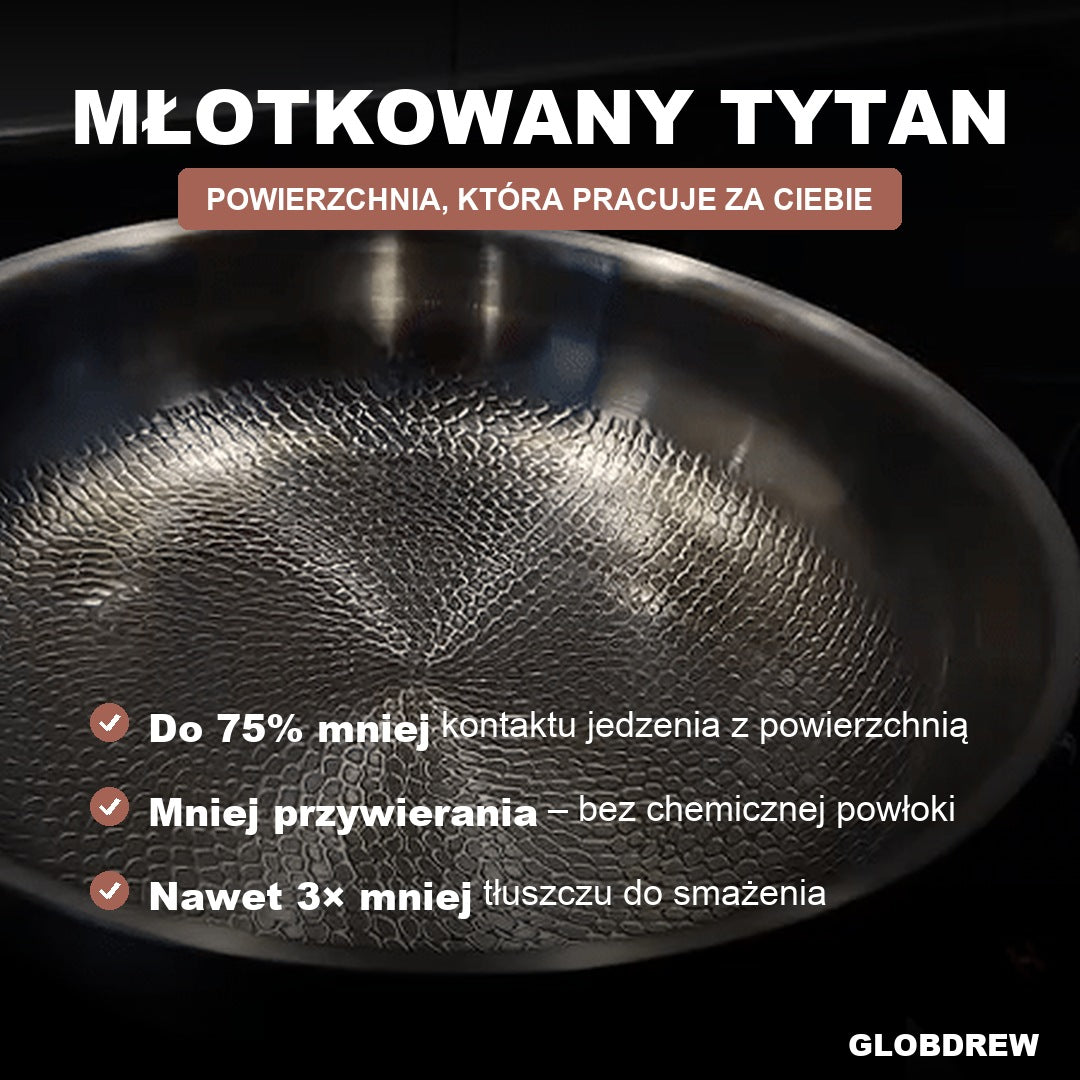 Patelnia Tytanowa Premium do Wszystkich Kuchenek - Gotuj Zdrowiej i Trwale