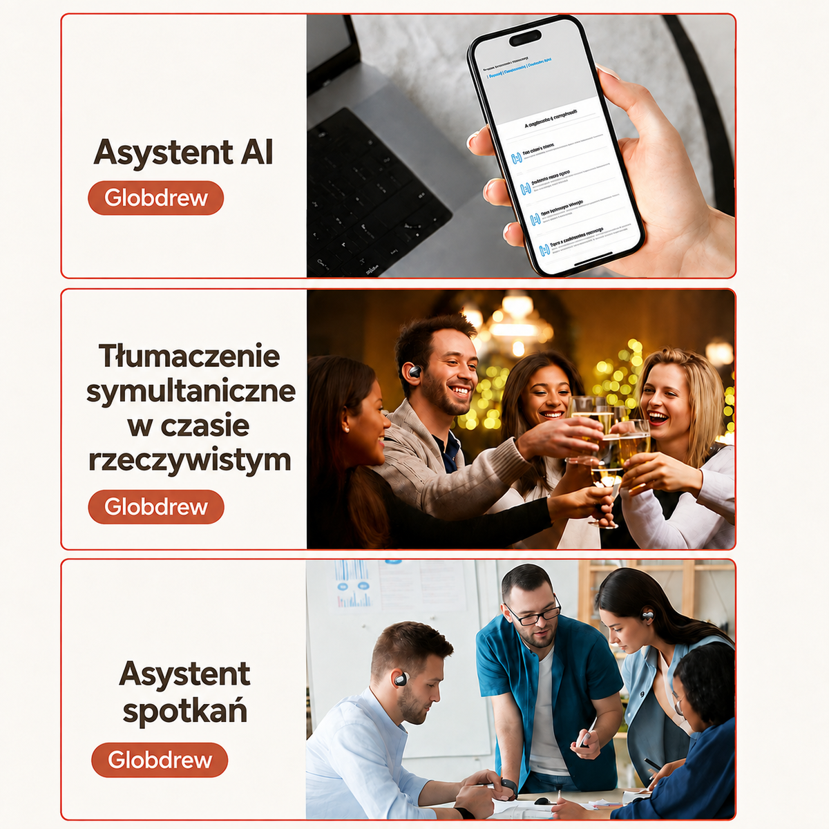 Słuchawki tłumaczące – 144 języki, tłumaczenie w czasie rzeczywistym