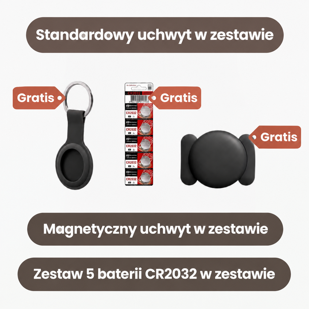 Tracker GPS dla psa z globalnym zasięgiem sieci Apple & Android Find My
