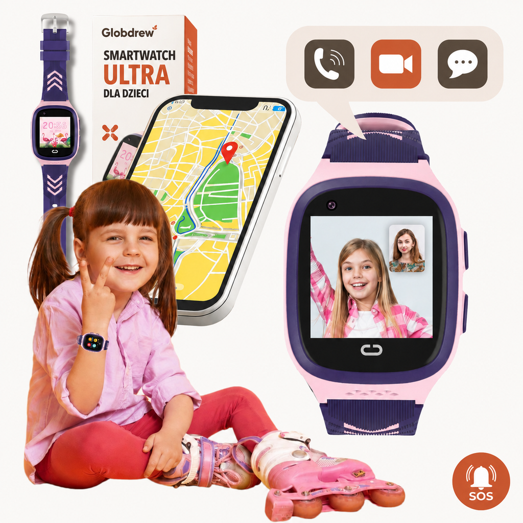 Hipoalergiczny pasek silikonowy bez BPA w zegarku GPS dla dzieci Globdrew