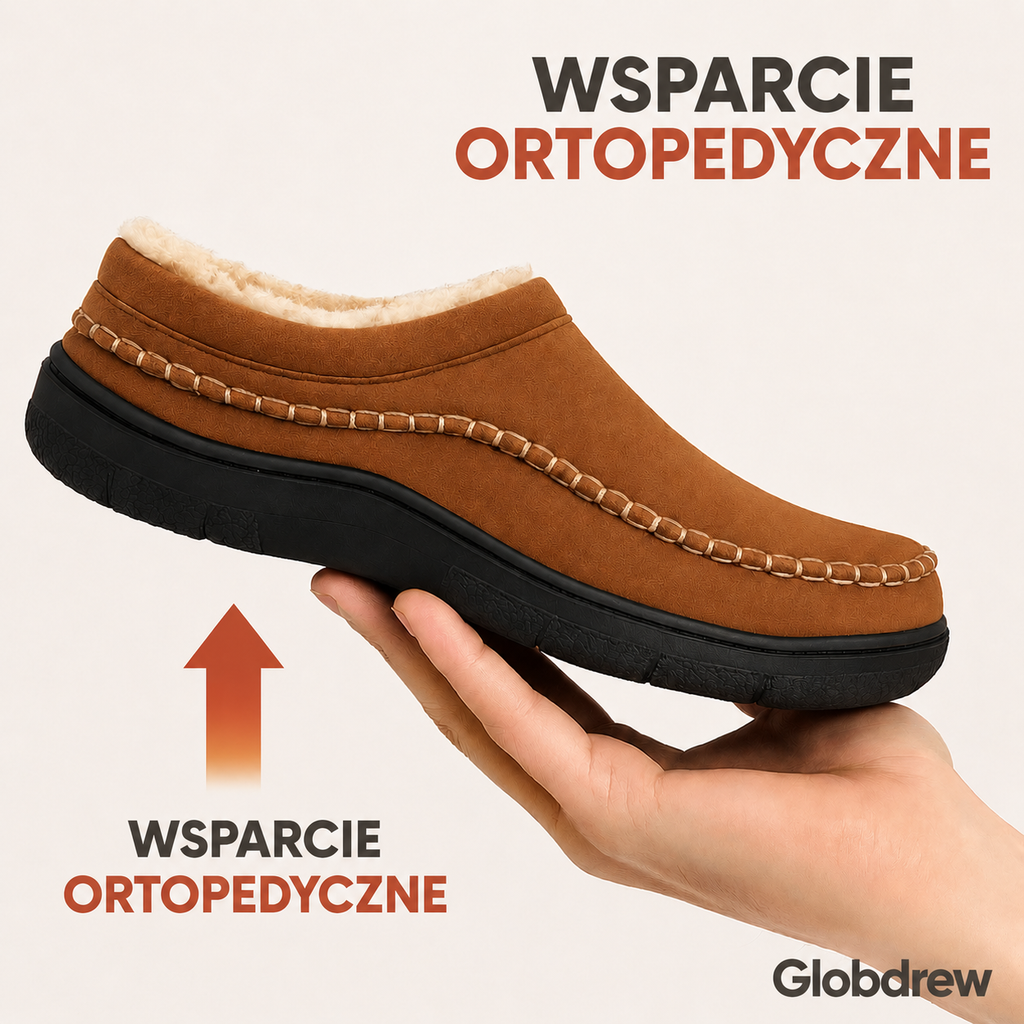 Męskie kapcie ortopedyczne nadające się do prania w pralce automatycznej