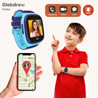 Dziecko obsługujące zegarek GPS Globdrew z intuicyjnym wyświetlaczem OLED