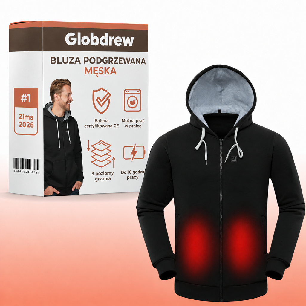 Bluza podgrzewana męska Globdrew X – 3 strefy grzewcze, wodoodporna