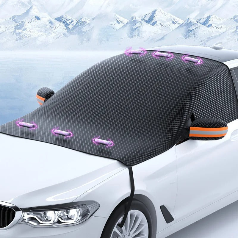 Magnetyczna mata ochronna FrostShield™ zabezpieczająca przednią szybę samochodu w zimie