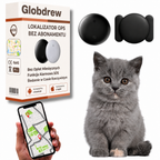 Tracker GPS dla zwierząt leżący obok telefonu z otwartą aplikacją monitoringu