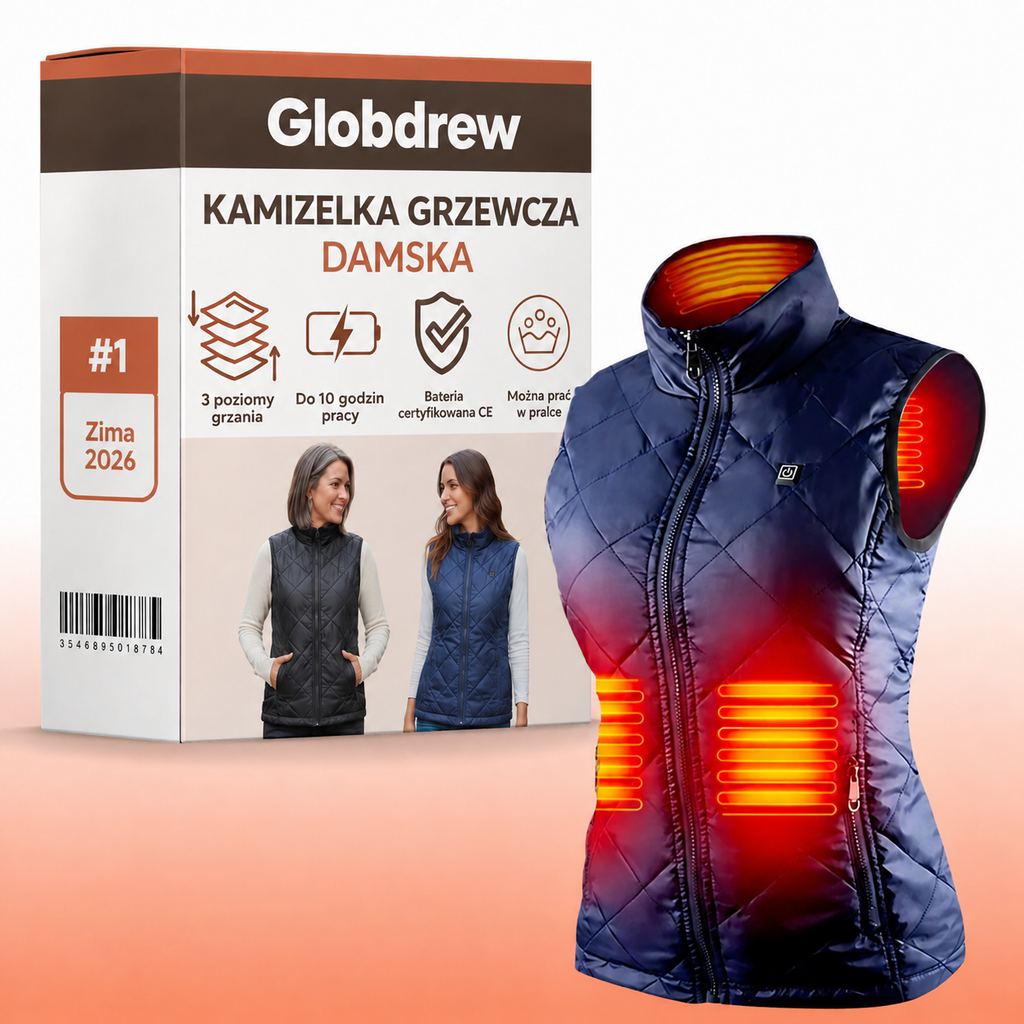 Kamizelka grzewcza damska Globdrew X – 3 poziomy temperatury 45–65 °C