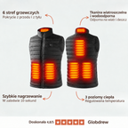 Kamizelka grzewcza męska Globdrew X – 3 strefy ciepła, zasilanie USB