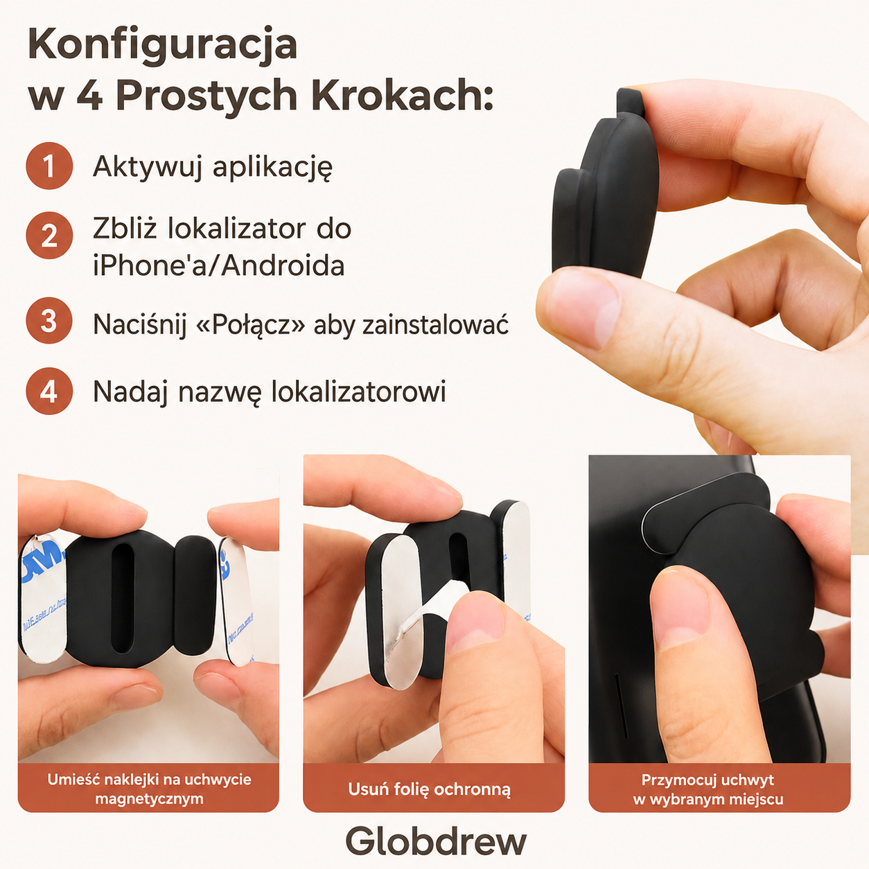 Kompaktowy tracker GPS z baterią CR2032 i normą IP67 do śledzenia pojazdów