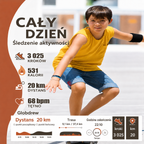 Smartwatch sportowy dla dzieci z GPS i pomiarem tętna