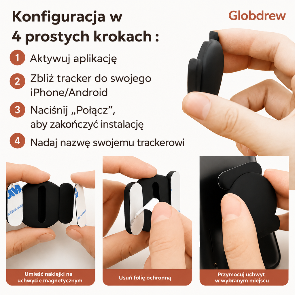Kompaktowy tracker GPS do motocykla z długą żywotnością baterii i normą szczelności IP67