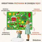 Filcowa tablica edukacyjna Montessori – farma, morze lub zoo