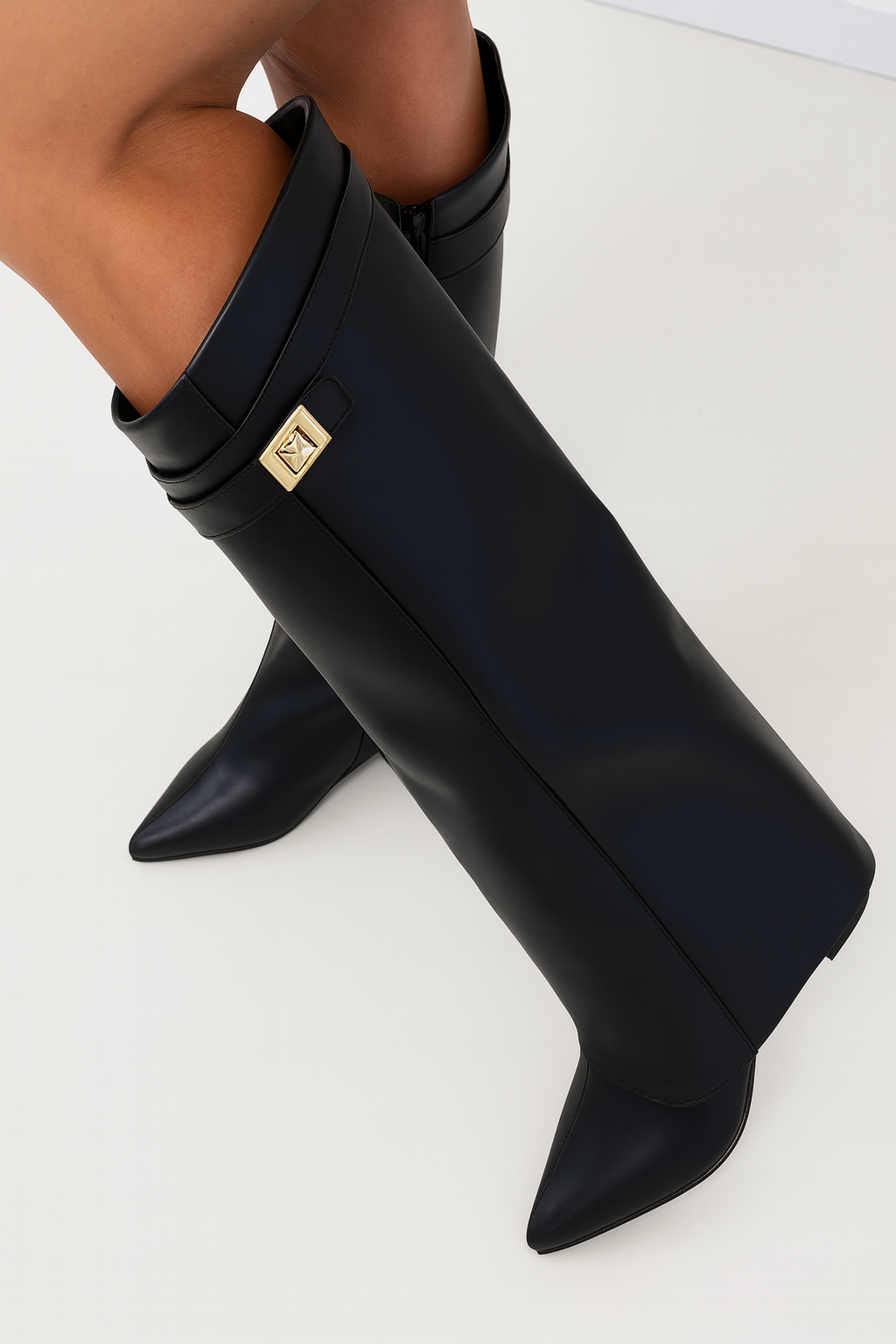 Eleganckie kozaki damskie Globdrew ze skóry premium do formalnych i casualowych stylizacji