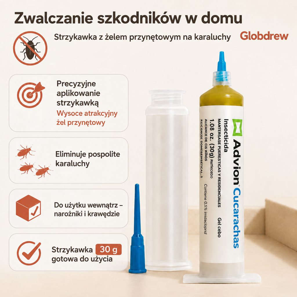 Żel na karaluchy w strzykawce – profesjonalna przynęta do eliminacji szkodników