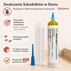 Strzykawka z żelem na karaluchy demonstrująca łatwą aplikację w narożnikach pomieszczeń
