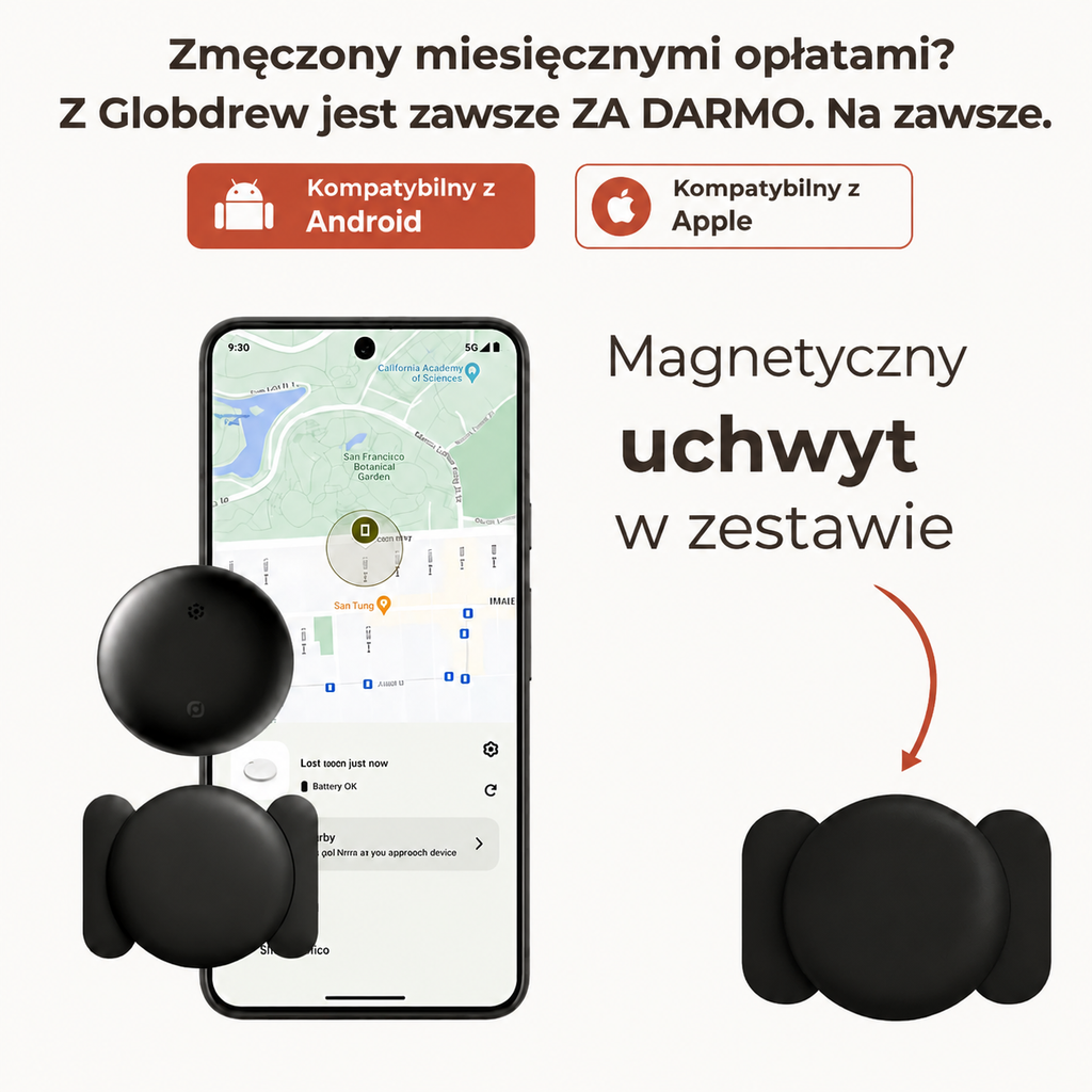 Tracker GPS z długotrwałą baterią działającą do 24 miesięcy i prostą wymianą