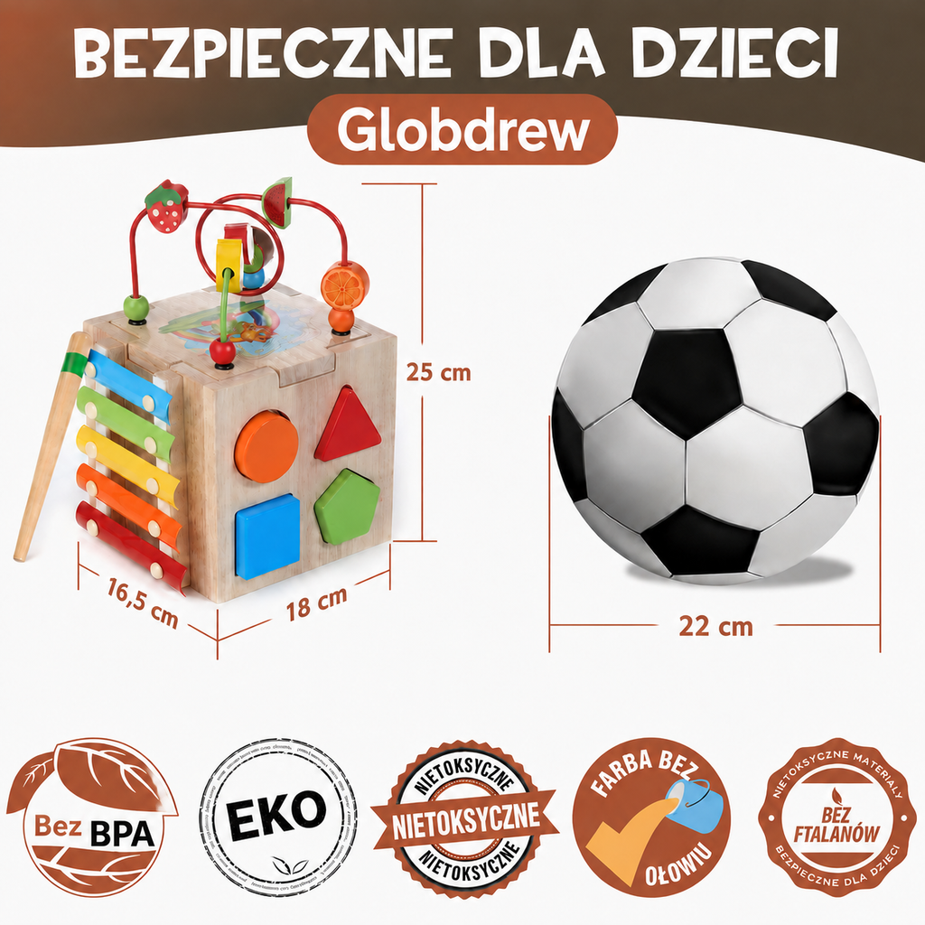 Drewniana kostka edukacyjna Montessori 8 w 1 – MINDBLOX