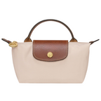 Longchamp Élan Mini Bag – szczegóły zapięcia: zamek błyskawiczny i zatrzask.