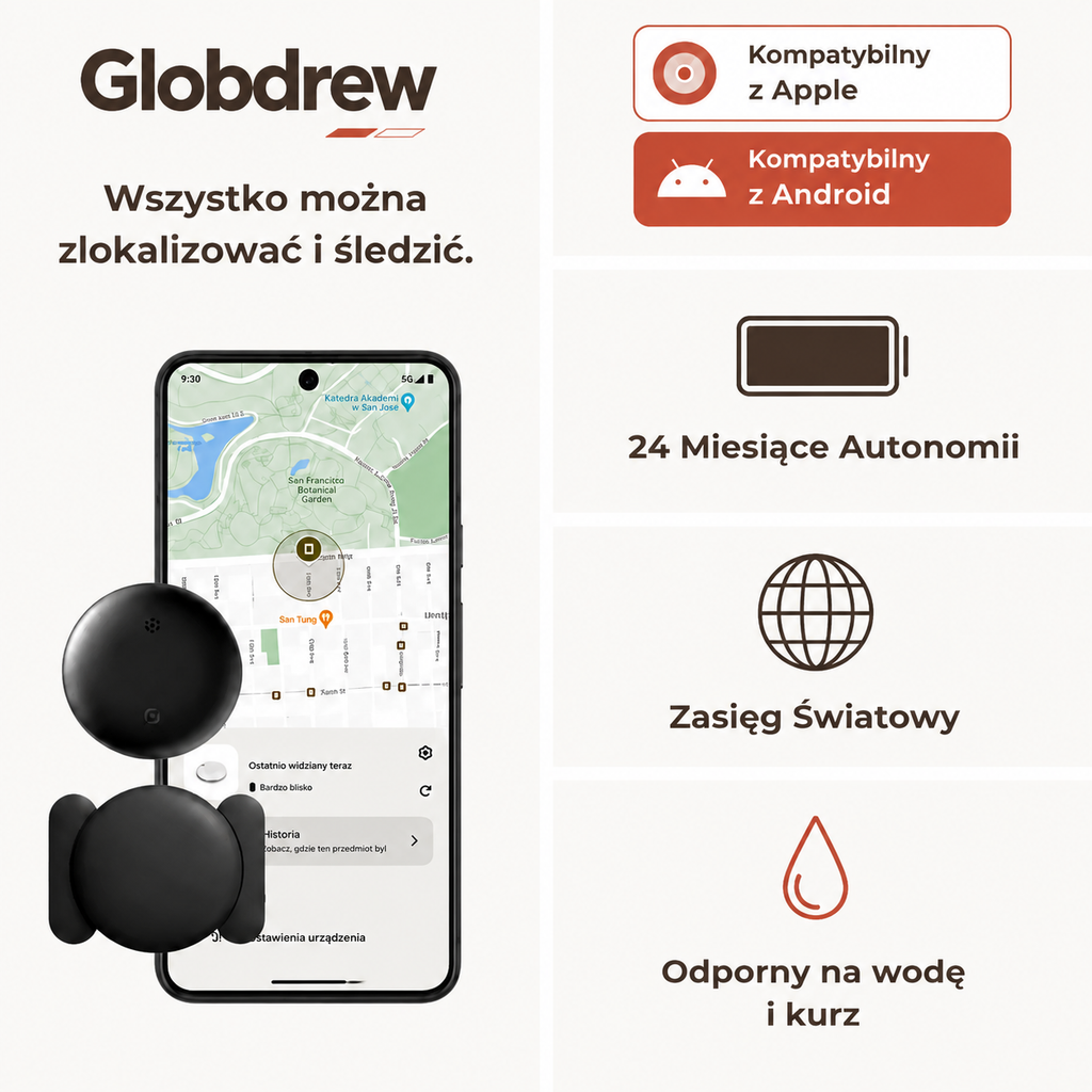 Komplet trackera GPS dla zwierząt z uchwytem AirTag i bateriami CR2032