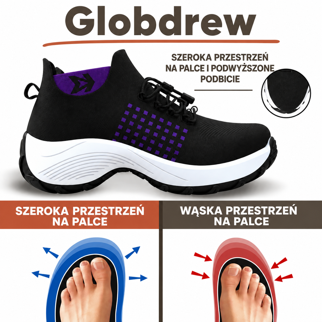 Widok podeszwy buta Orthofit z ergonomicznym, elastycznym profilem