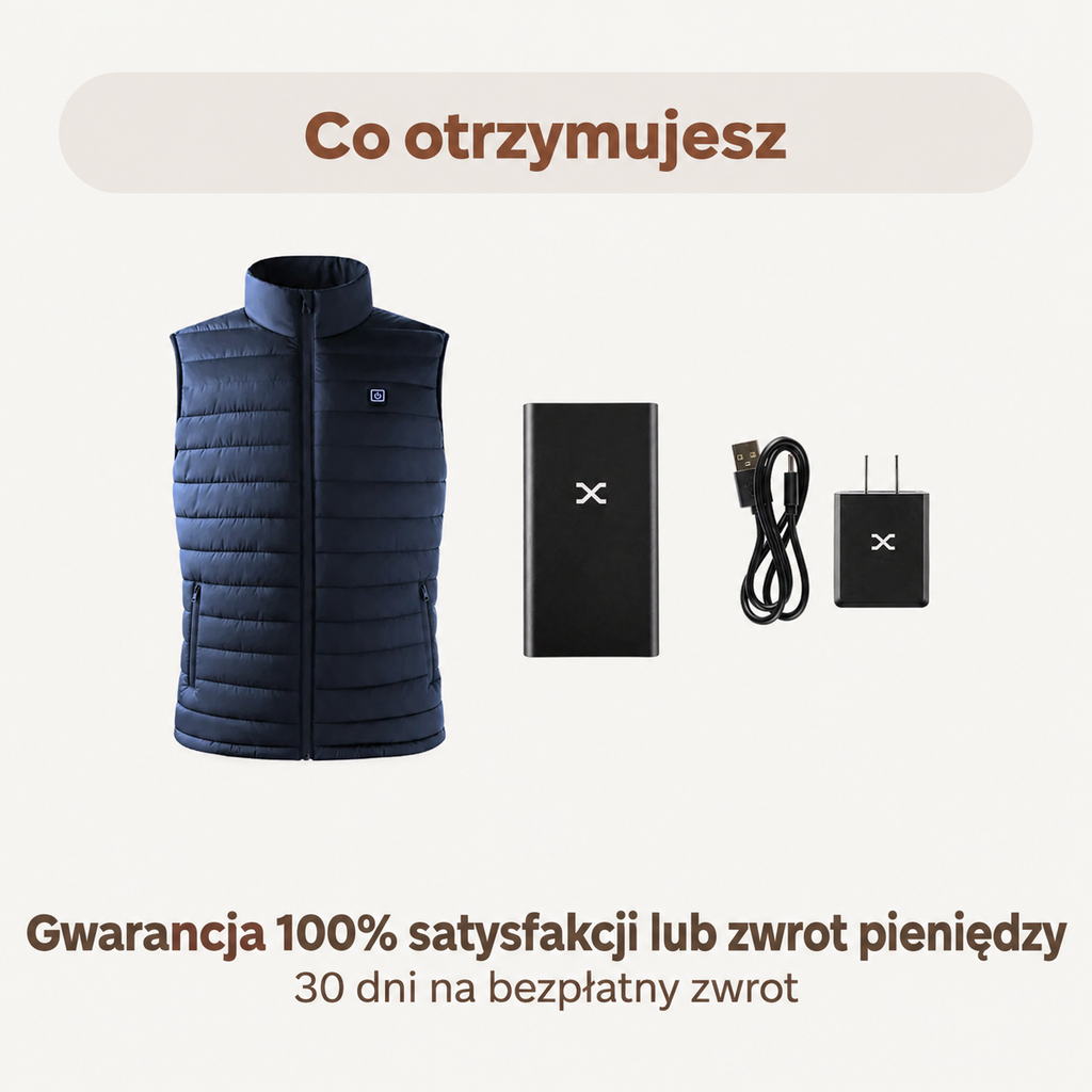 Kamizelka grzewcza Globdrew X zapakowana w eleganckie opakowanie prezentowe