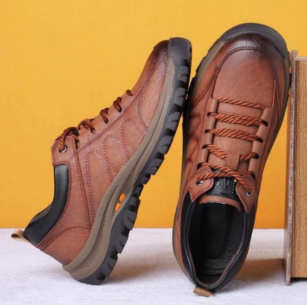 Męskie buty ortopedyczne Manchester w użyciu podczas aktywności outdoorowych