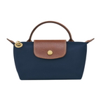 Longchamp Élan Mini Bag w wersji granatowej i szarej stalowej.