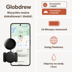 Tracker GPS dla seniorów przymocowany do odzieży osoby starszej, dyskretny i lekki