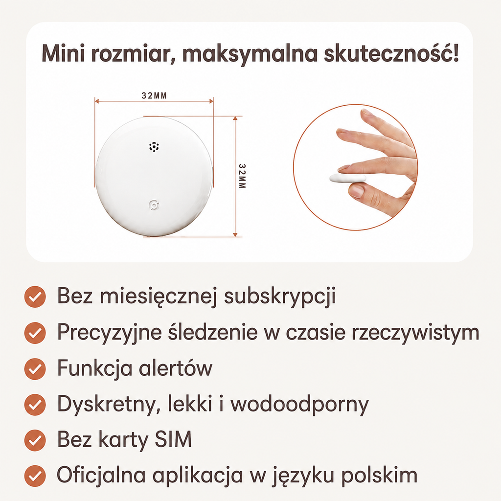 Tracker GPS do Pojazdów Bez Opłat Miesięcznych – Współpracuje z Android i iOS Find My – Ochrona Przed Kradzieżą