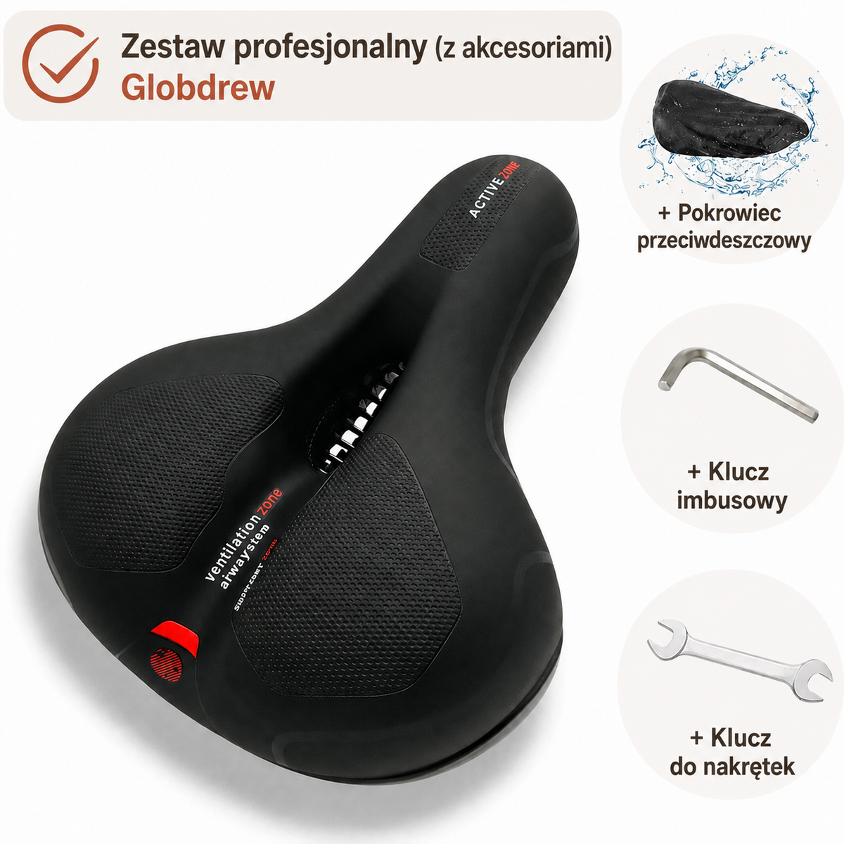 Usatysfakcjonowany rowerzysta podczas długodystansowej przejażdżki z siodełkiem CLOUDCOMFORT PRO
