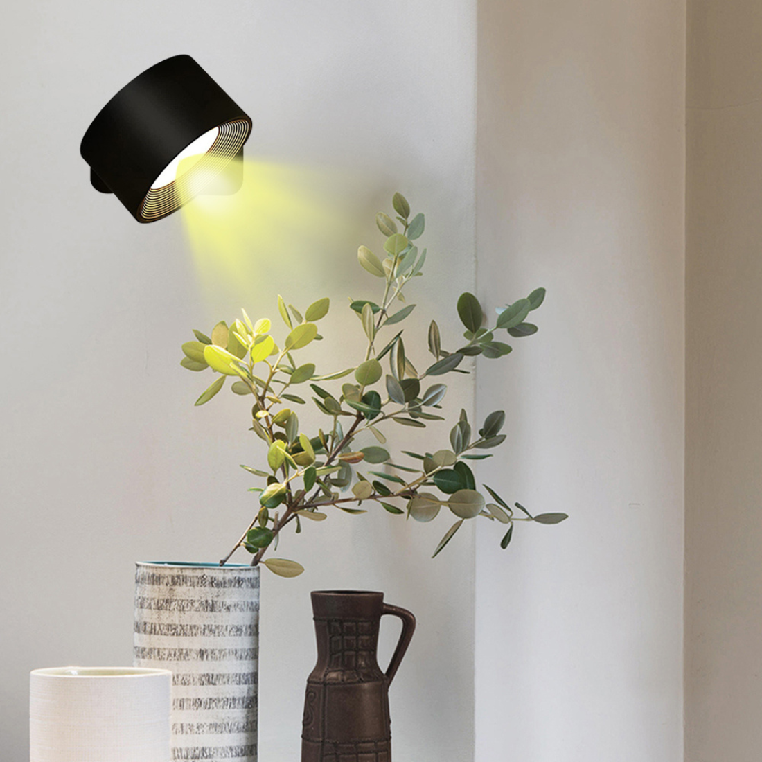 Lampa ścienna 360° OmniGlow | Bezprzewodowa, akumulatorowa, wodoodporna