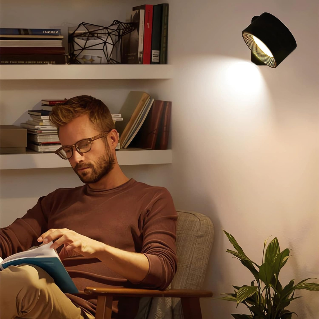 Lampa ścienna 360° OmniGlow | Bezprzewodowa, akumulatorowa, wodoodporna