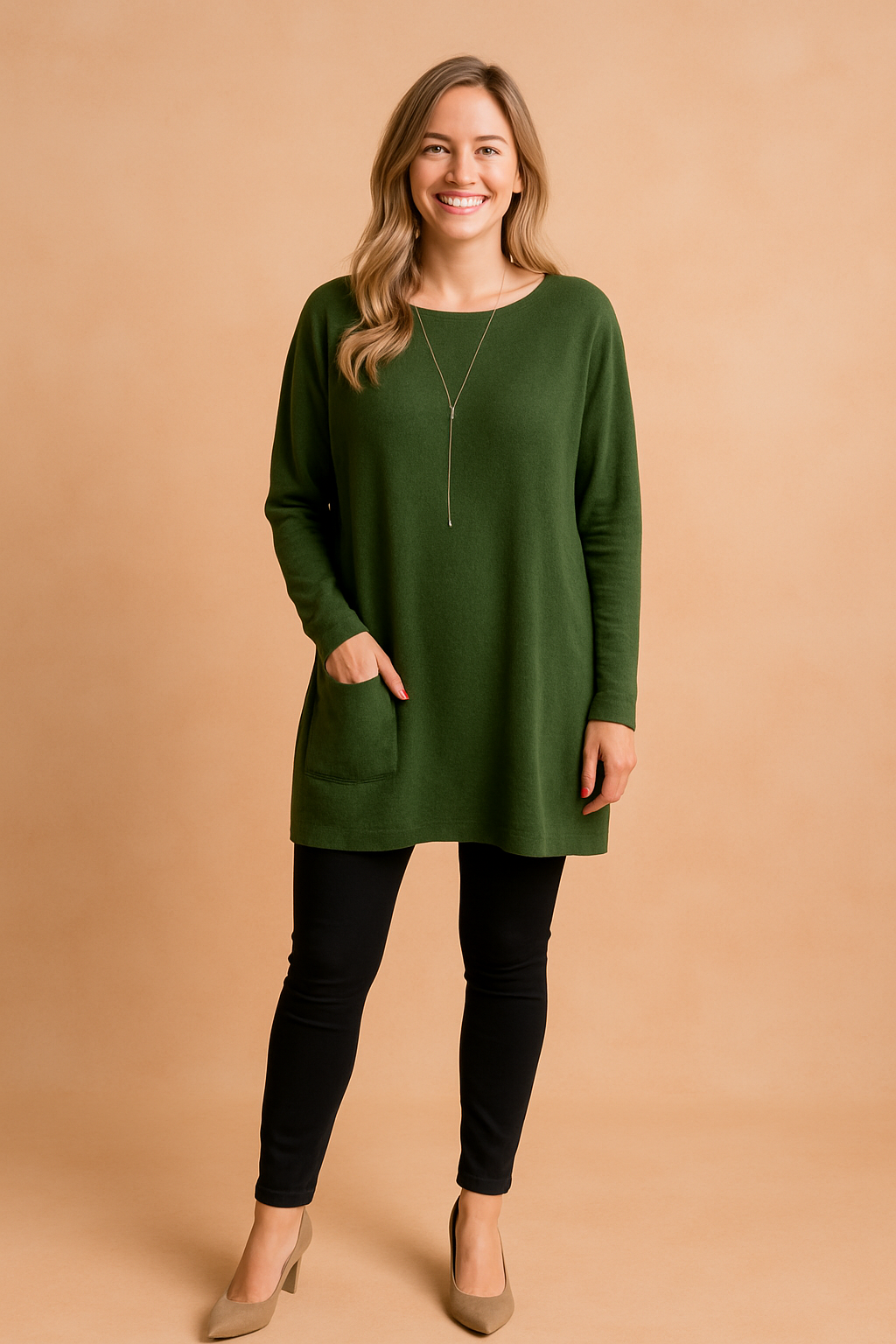 Adele | Sweter Oversize z Kieszeniami na Co Dzień