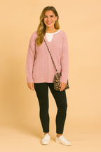 Alivia | Sweter z Eleganckimi Szwami