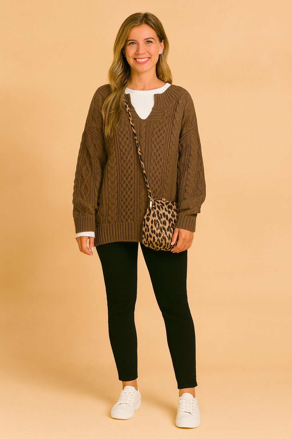 Alivia | Sweter z Eleganckimi Szwami