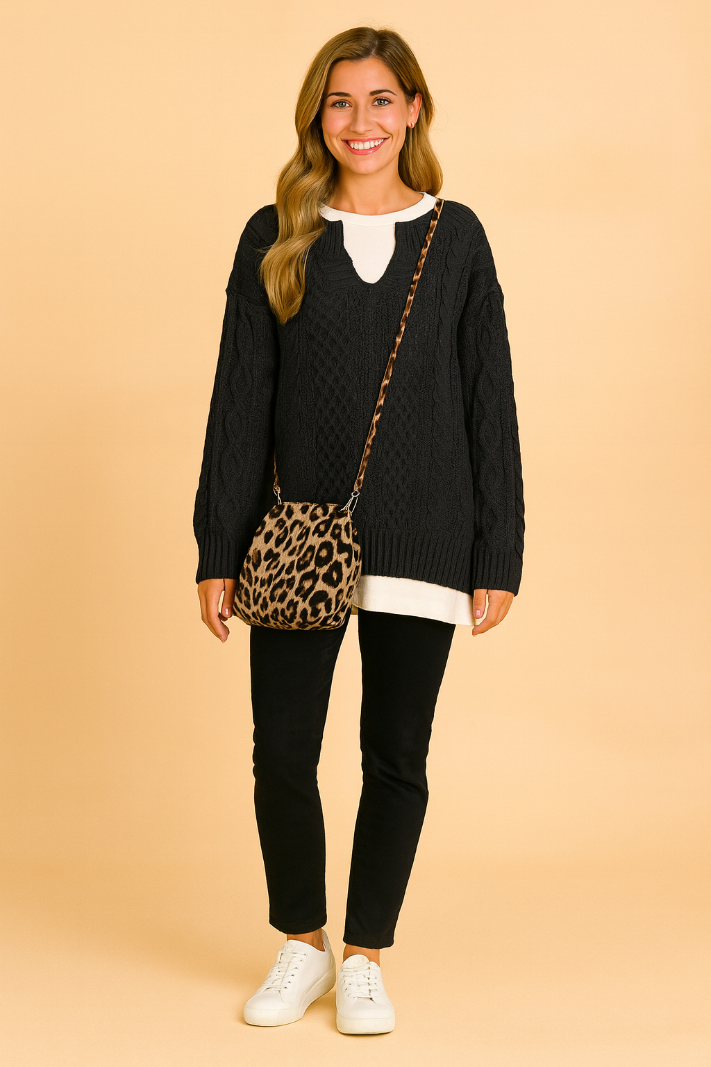 Alivia | Sweter z Eleganckimi Szwami