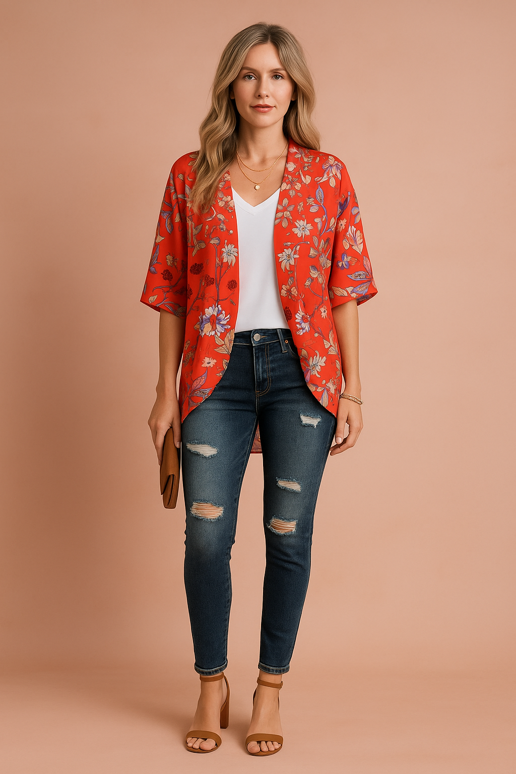 Amiri | Zwiewne Kimono Damskie z Printem