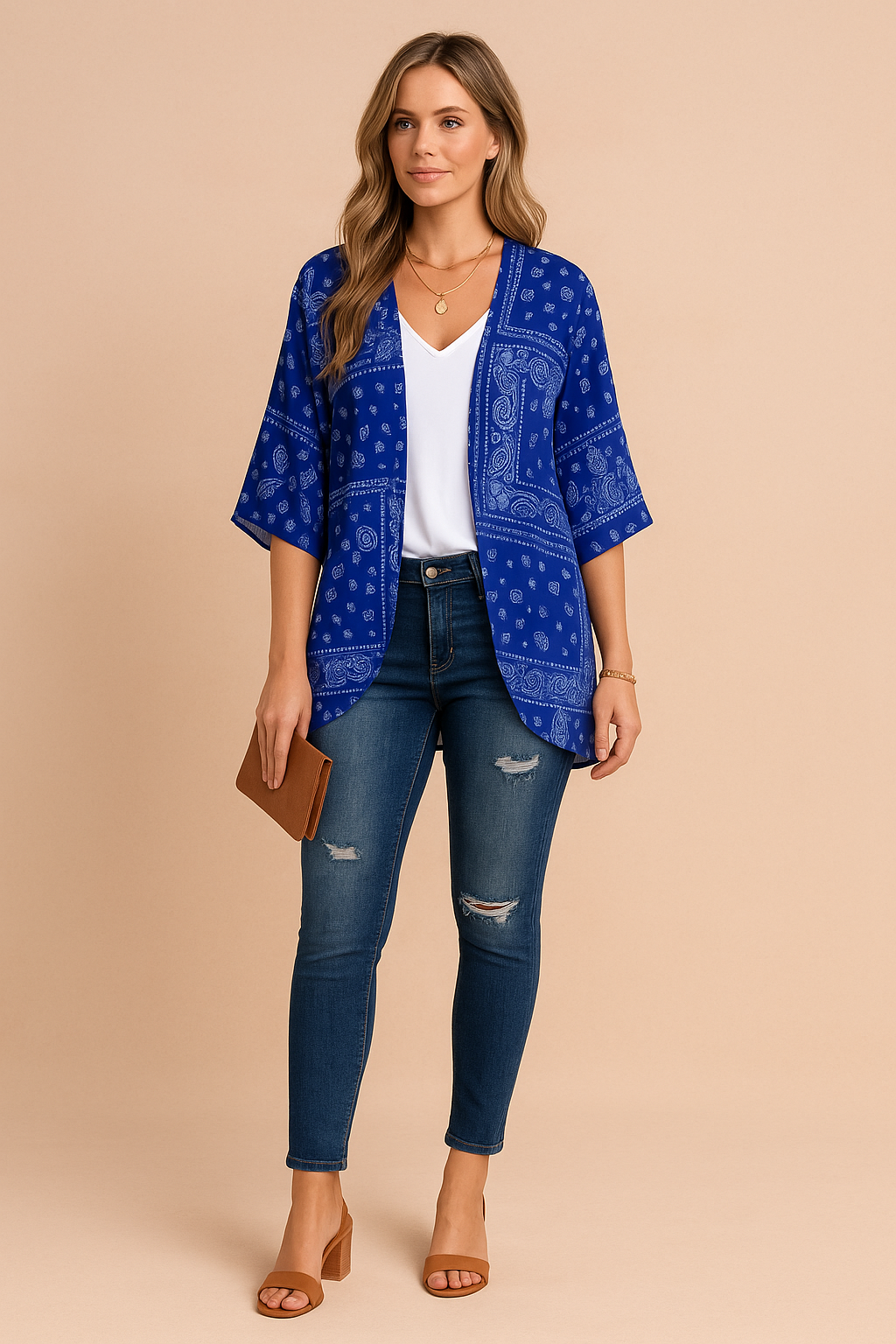 Amiri | Zwiewne Kimono Damskie z Printem