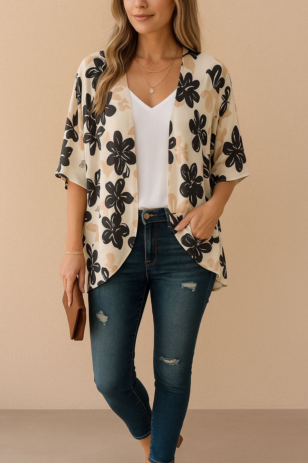 Amiri | Zwiewne Kimono Damskie z Printem